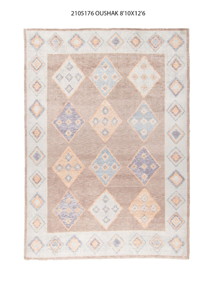 9x13 Modern Oushak Area Rug