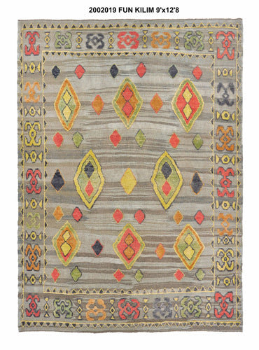9x13 Modern Turkish Area Rug